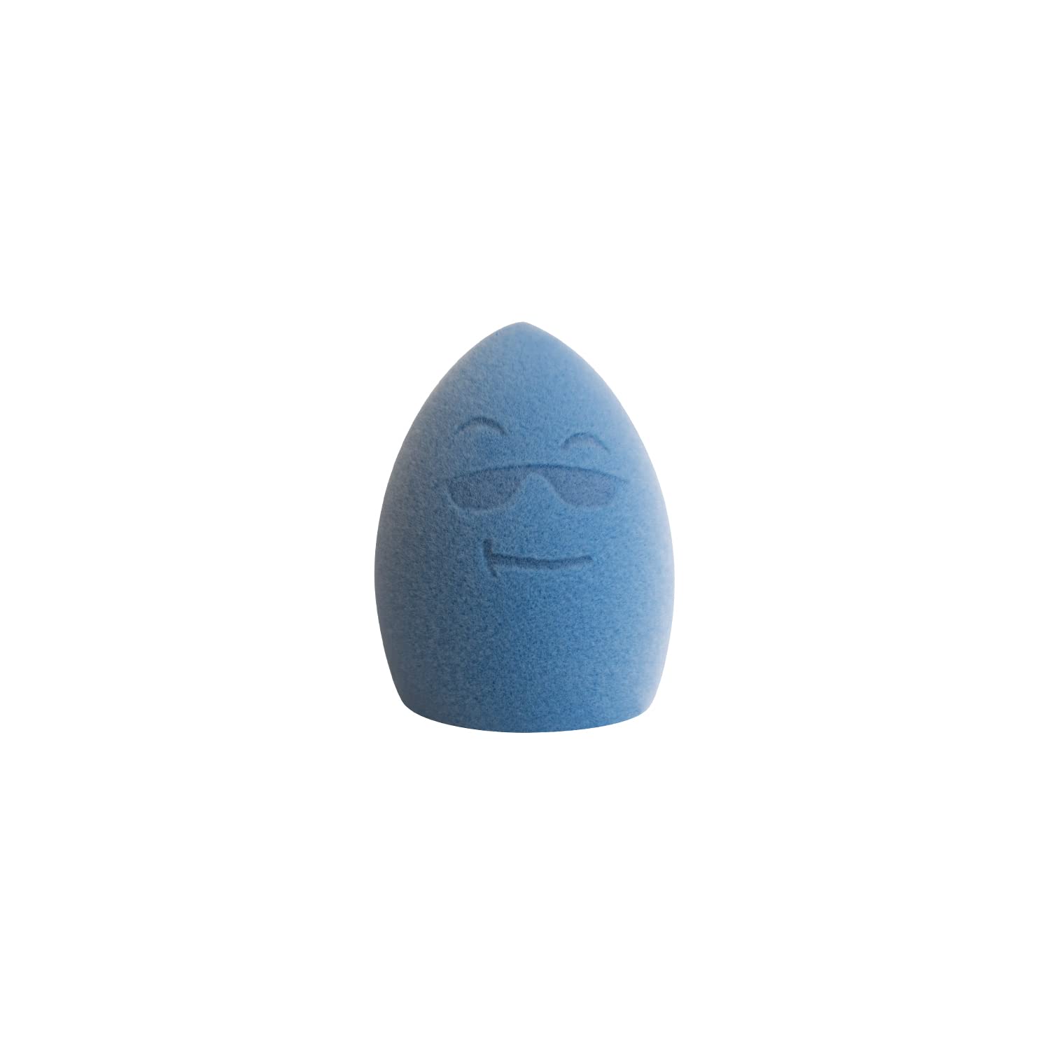PAC Mr. Bounce (1 Pc)| Beauty Blender Makeup Sponge for Face Makeup (Small)| Velvet Soft Olive Cut for Foundation, Creams & Powders with Case | For All Skin Types - Soft, Reusable & Washable (Blue)
