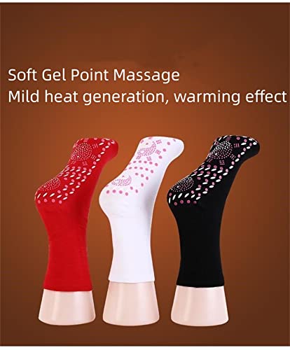 Alvo Feet Socks, Alvo Feet Tourmaline Socks, Alvo Feet Socks For Varicose Veins, Comfortable And Soft, Alvo Feet Socks For Women (Black+Red) #TOP6