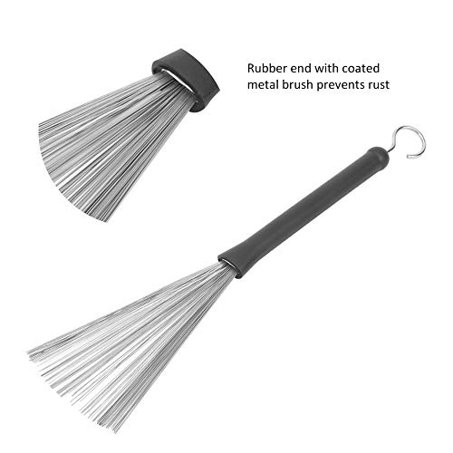 Gummibrommelbürste aus beschichtetem Metall, einziehbare Trommelbürste, Büro für Zuhause Trommel-Ostergeschenke Weihnachtsgeschenke Halloween-Geschenke Percussio - Image 6