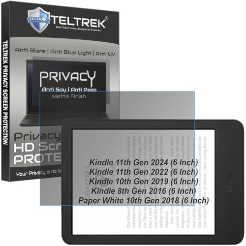 Image of Privacy Matte Screen Guard Compatible With All New Kindle /Kindle Kids e reader 6 Inch (11th /10th /8th Gen, 2024 /2022 /2019 /2016) & Paperwhite 6 inch Inch Tab 10th Gen 2018 Not a Tempered Glass