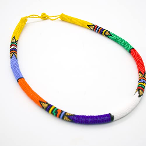 African Zulu Traditional Tube Necklace | by Woza Moya (Come Spirit of Change) | Handmade by The Hillcrest AIDS Centre Trust Crafters in South Africa3