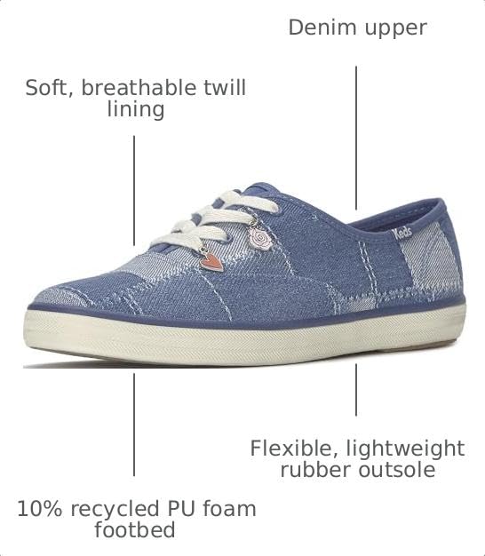 Image of Keds Womens Champion Glitter Lace Up