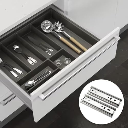Glissière de tiroir à montage latéral et extension complète pour ouverture totale