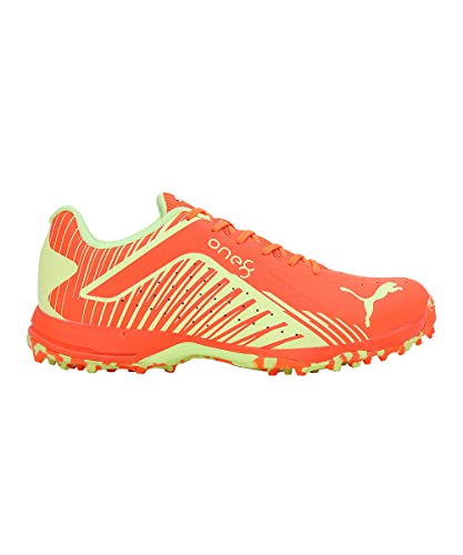 Puma Men 22 FH Rubber Cricket Shoe Ultra Orange-Fast Yellow - Image 4