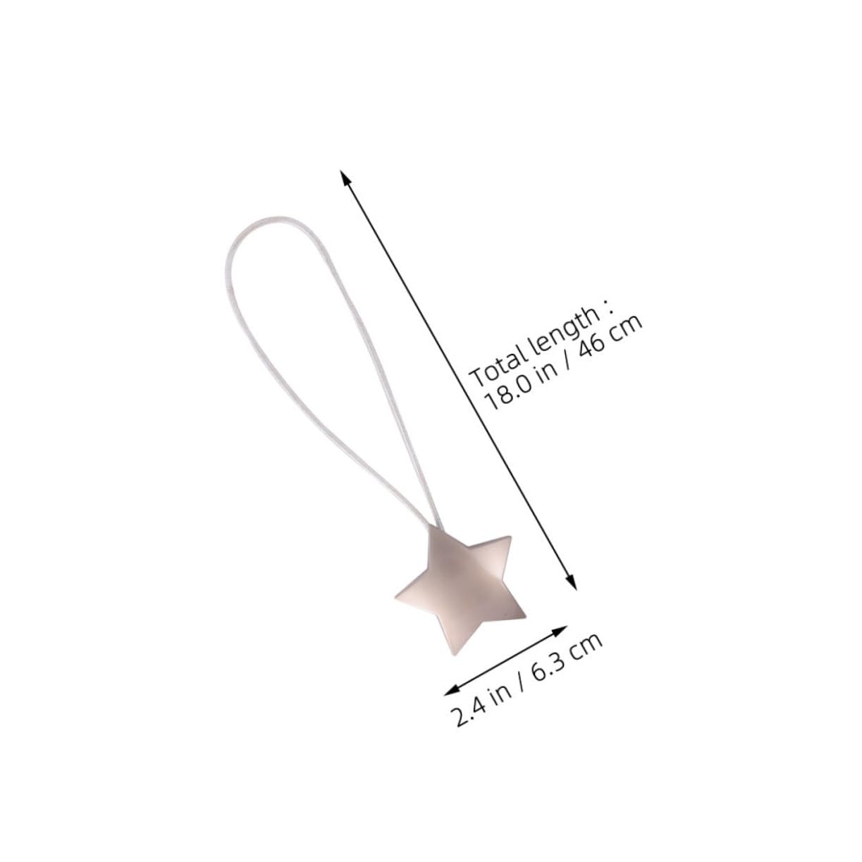 Fermatenda Magnetici a Stella in Metallo 4 Pezzi, Argento