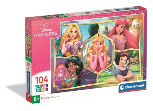 Clementoni - Puzzle Infantil 104 Piezas Walt Disney Princess 2, Puzzle Infantil Walt Disney Princess 2, 25057