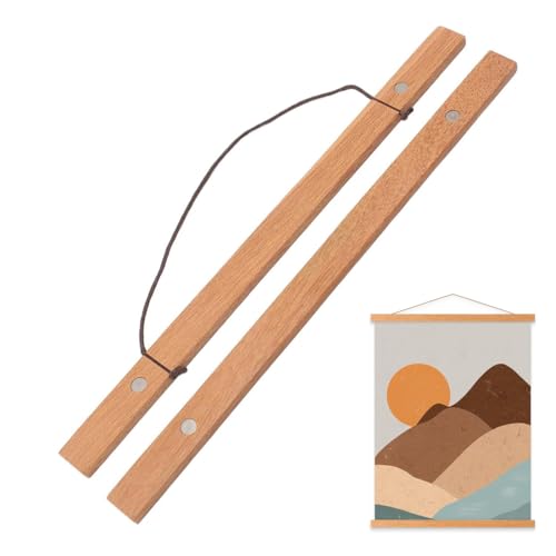 Juguta 1 Piece 30cm Cadre Poster Magnétique, Cadre Photo Aimanté en Bois Naturel, Cadre Magnétique Suspendu, Porte-affiches, Cadre d'affiche Magnétique, Pour Impressions, Décoration d'Intérieur
