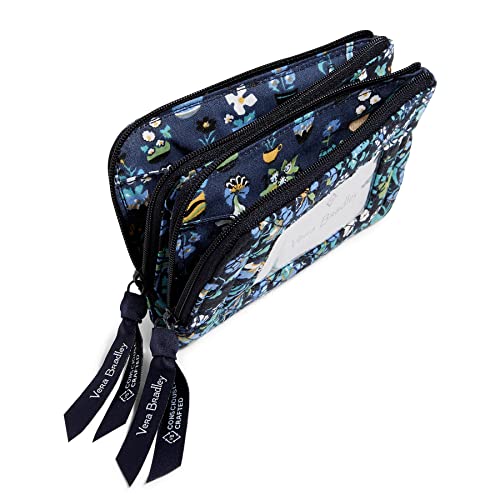 Image of Vera Bradley Women's Cotton Double Zip ID Case Wallet With RFID Protection