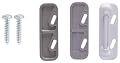 Rocky Mountain Goods Spring Loaded Screen Door Strike Plate - Works with Most Storm Door and Screen Door Rigid Interior Latch Systems - Slotted Holes fit Most Applications - Shims Included (White)
