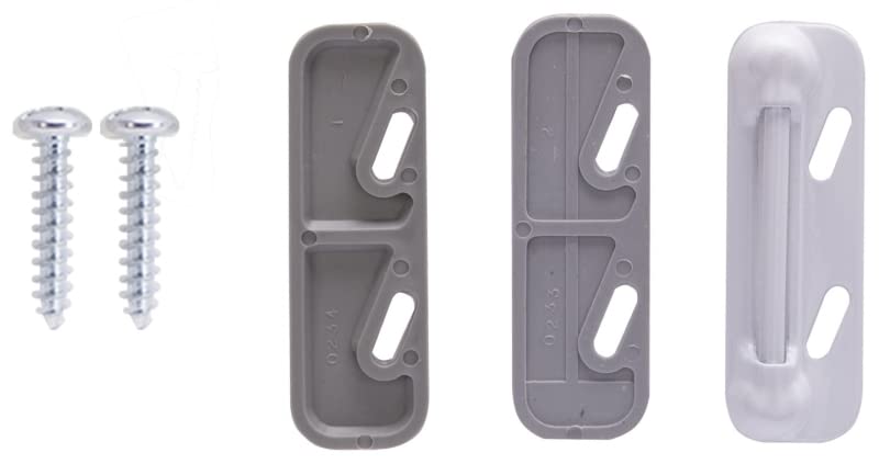 Rocky Mountain Goods Spring Loaded Screen Door Strike Plate - Works with Most Storm Door and Screen Door Rigid Interior Latch Systems - Slotted Holes fit Most Applications - Shims Included (White)