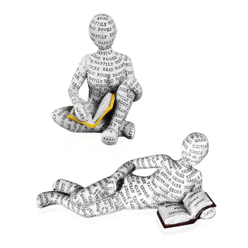 Zayookey 2 Stück Lesende Frau Figur Regal Abstrakte Deko Lesende Frauen...