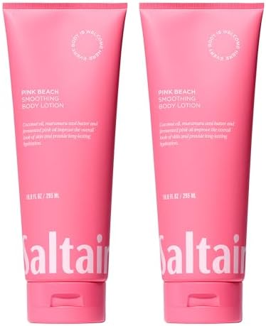 Saltair Body Lotion | Pink Beach Hydrating Moisture Cream | 2x 10oz Tubes