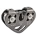 tomvorks Aluminum Alloy Dual Trolley Pulley, High Speed Rotation, Light Weight with Stainless Steel Pulleys for Wire Rope, Suitable for Mountaineering, Rock Climbing - ZWA006