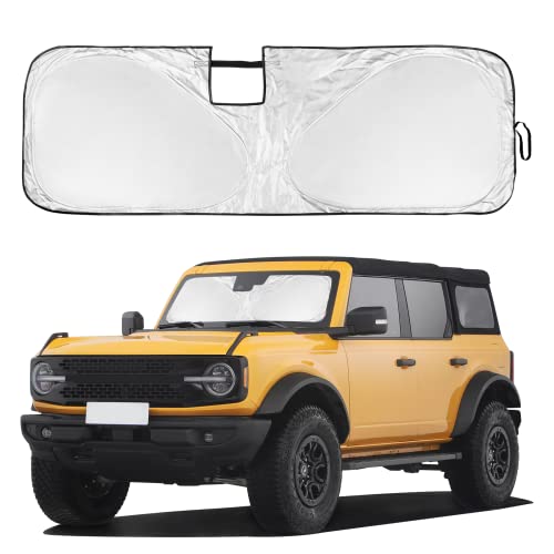 UKTOP for Ford Bronco Windshield Sun Shade for Bronco 2021-2023 2024 2025 2026 (Not for Bronco...