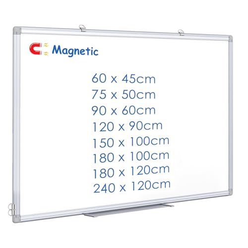 Maxtek Tableau Blanc Magnétique 60 x 45 cm, Effaçable...