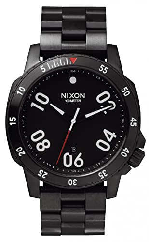 Nixon Herren Analog Quarz Uhr mit Edelstahl beschichtet Armband A506001-00
