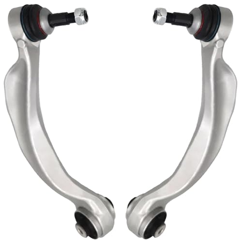 Image of Detroit Axle - 8pc Front End Kit for BMW 528i 535i 550i 535d, 640i 650i Gran Coupe ActiveHybrid 5, 4 Lower Forward Rearward Control Arms with Ball Joints 4 Outer Inner Tie Rods Replacement