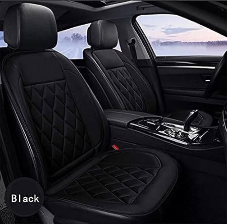 Amazon 温度調整可能 シートヒーター 2人掛け 運転席助手席セット 滑り止め 即時加熱 過熱保護 ホットカーシート ヒーター内蔵シートカバー 冷え性に対応 安全 快適 ブラック シートカバー 車 バイク