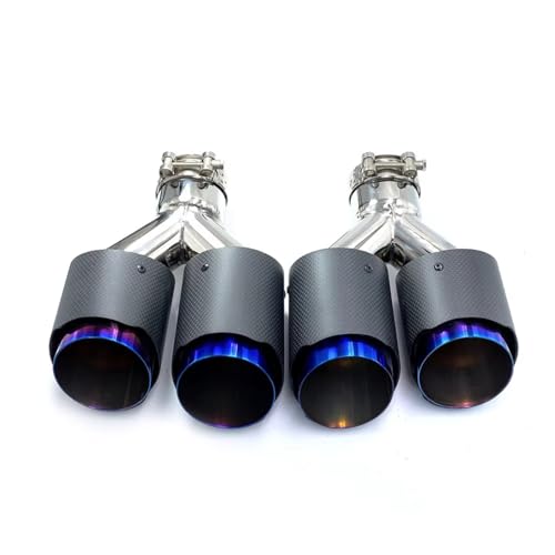 Punta cola coche de salida doble para renovar la estética del tubo de escape con carbono