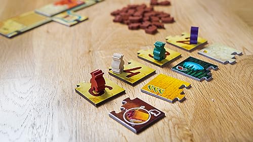 Image of Strategy Board Game, Kingdomino Mechanic with a Twist, Tabletop Game for Kids Teens Adults and Family Game Nights, Ages 8+, 2-4 Players, Moon River by Blue Orange Games