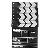 SHINEOFI Clap de Cinéma en Bois Naturel 4pcs Tableau D'administration Facile à Écrire pour Tournage Vidéo Maison et Séries TV