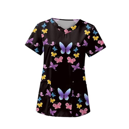 Chemise de gommage à manches courtes pour les longues journées en salon de beauté