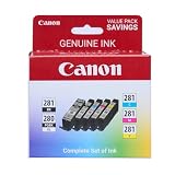 Canon PGI-280XL/CLI-281 5 Color Pack Compatible to TR8520, TR7520, TS9120 Series,TS8120 Series, TS6120 Series