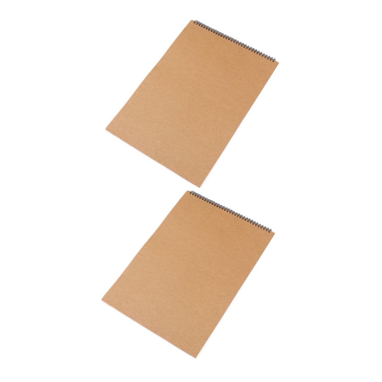 SEWACC Carnet de Croquis à Spirale Khaki, 2 Pièces, Pages Blanches