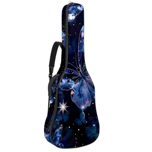 Sac à dos guitare acoustique motif papillon pour musicien nomade