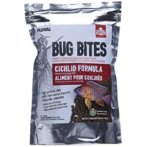 Nutrafin Bug Bites Cichlid Formula – Medium to Large Fish – 5-7 mm pellets – 450 g