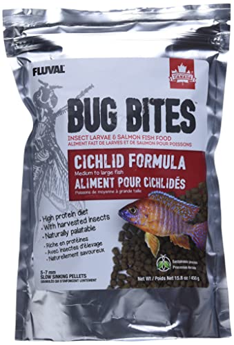 Nutrafin Bug Bites Cichlid Formula – Medium to Large Fish - 5-7 mm pellets – 450 g