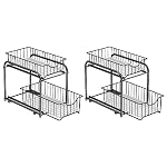 SONGMICS 4-Tier Under Sink Pull Out Organizer, Kitchen Bathroom Spice Rack