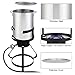 Kcelarec 30 Qt Turkey Deep Fryer Set, Aluminum Fish & Seafood Boiler Steamer with 55,000 BTU Propane Gas Burner Stand Injector Thermometer Hose, Ideal for Outdoor Fry Cooking, Sliver