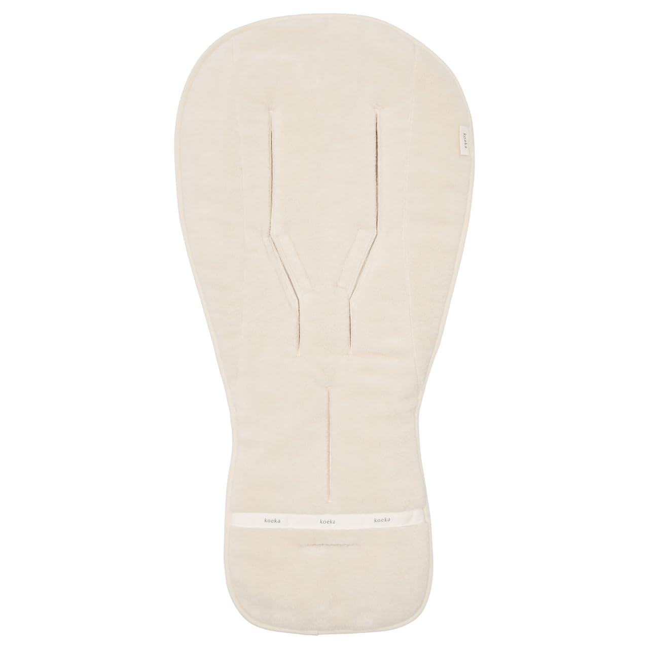 Koeka Sitzauflage Buggy - Universal - Buggy Einlage - Kinderwagen Sitzeinlage - Flauschig - Ultra Weich - Malmo - Weicher Teddy - Warm - Weiß - Einheitsgröße