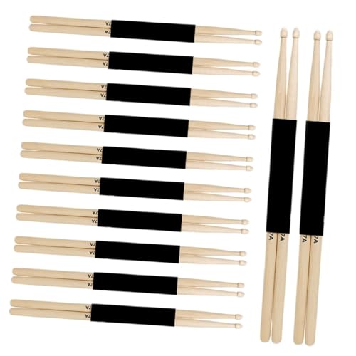 Baquetas BESPORTBLE de arce, 12 pares, tamaño 7A, para batería, ligeros y con agarre antideslizante, para principiantes y profesionales, color caqui miniatura 1