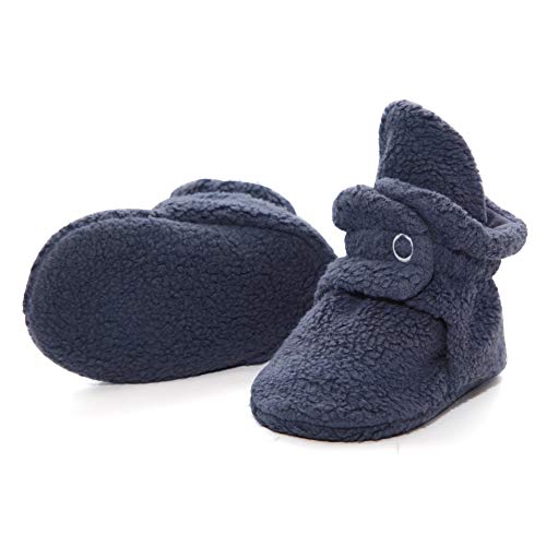 Zutano Unisex Baby Fleece Bootie, Denim Navy, 18 Months