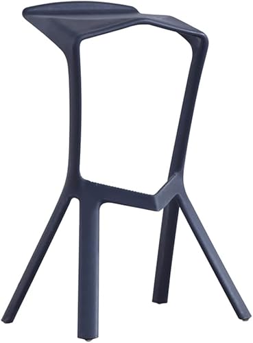 Miniatura 1 de 2pc Nordic Style Shark Mouth Bar Chair Creative Simple Bar Stool Bar Chair High Bar Counter Chair Counter Barstool Silla de Bar (Black)