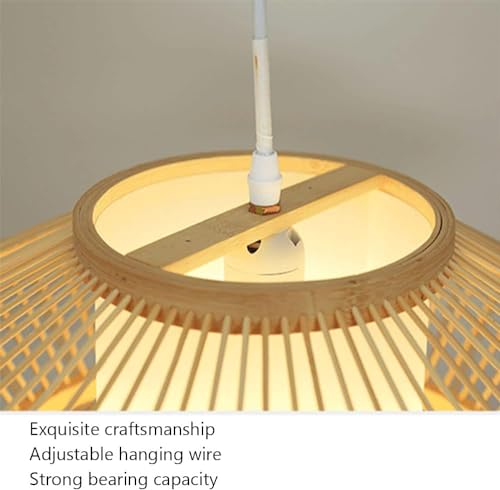 Panier Suspendu en Osier Beige E27 Luminaire Rotin Plafonnier Boho - 2