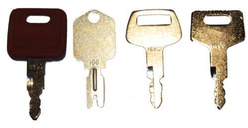 Construction Heavy Equipment Keys Set-Ignition Key Ring, Hitachi, 4 Key Set For Men And Women - Tornado Heavy Equipment Parts #TOP6