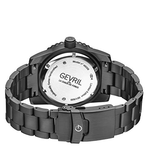 Gevril Canal St Divers Men's Swiss Automatic 46006.10 Black Bracelet Watch3
