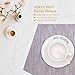 GIVERARE Placemats Set of 4 Round, Wedge Shaped Heat-Resistant Woven Vinyl Placemat 12x18in, Non-Slip Washable PVC Table Mat, Premium Plastic Mats for Dining, Kitchen Table (Silver)