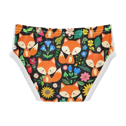 ODAWA Cute Cartoon Foxes Tag Free Underwear Briefs, 2T Boys Underwear Briefs2