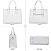 CHICAROUSAL Crossbody Purses and Handbags for Women PU Leather Tote Top Handle Satchel Shoulder Bags (White)