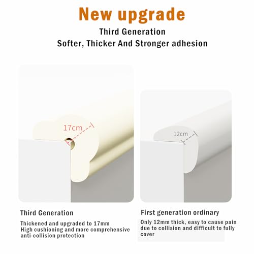 Image of Foam Table Edge and Corner Guards for Baby,(6.5ft Edge 4Corners),Baby Proofing Soft Corner Protectors,Furniture and Tables Child Baby Proof Bumpers, Pre-Taped Corner Cushions (Grey)