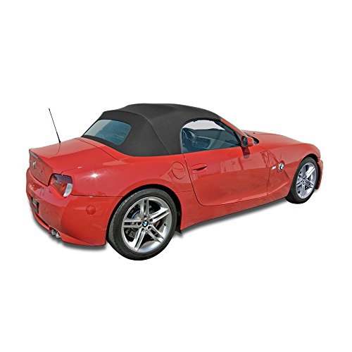 Autoberry Brand: Compatible with BMW Z4 2003-2008 Convertible Soft Top Replacement & Glass Window Black Canvas Cloth