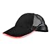 Produktbild FBGood Baseball-Kappe, rot - LED-Schirmmütze mit Beleuchtung - Baseballkappe - Club Party Rougeoyante Sport Hüte rot