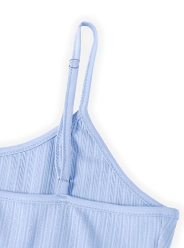 Image of Hilinker Womens Graphic 2 Piece Pajama Set Summer Cute Crop Cami and Shorts Ribbed Lounge Sets
