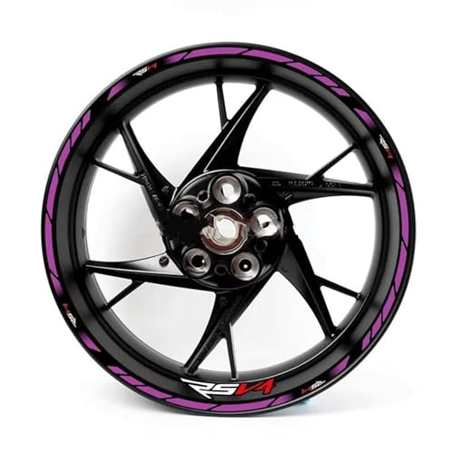 Aufkleberanbringung 12 Stück Motorrad-Felgenaufkleber Reflektierende Streifen Felgen Für Aprilia RSV4 R/RR Für RSV4 RF Für RSV4 RFW(Style 7)