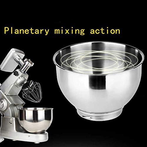 Küchenmaschine,Mit 5L Mixing Edelstahl Schüssel,6-Gang Küche Rührbesen,1200W Inklusive Knethaken,Schneebesen,Beater,Für… – Bild 3