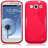 Samsung Galaxy S3 S 3 III i9300 Designer Schutzhülle Silikon TPU Hülle Etui Tasche Case Hard Cover S S-Line Rot Red